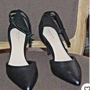 Cole Haan Women's Elegant Black Ankle Strap Heels